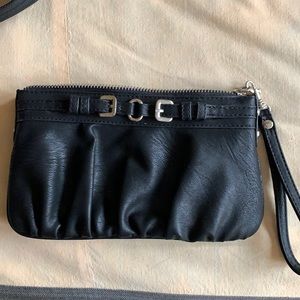 NWOT Express Black Wristlet w/Silver Accents